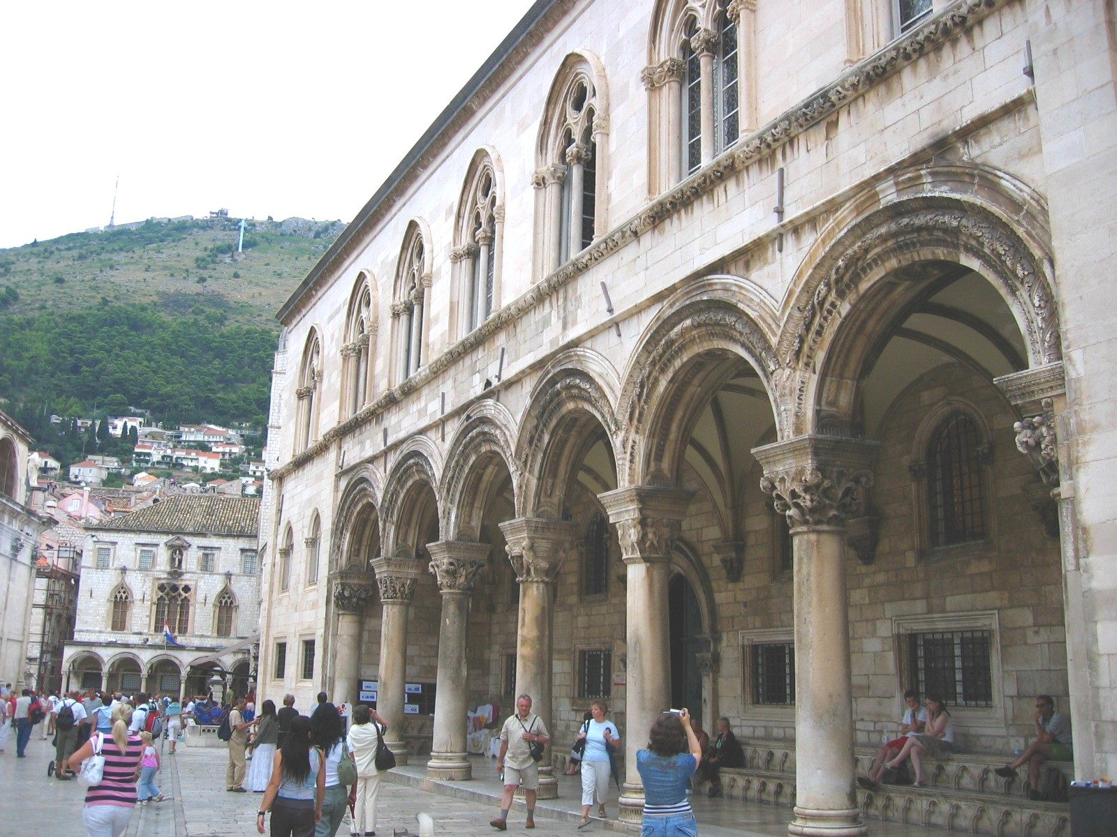 The arcaded Gothic and Renaissance front of the Rector's Palace in Dubrovnik
