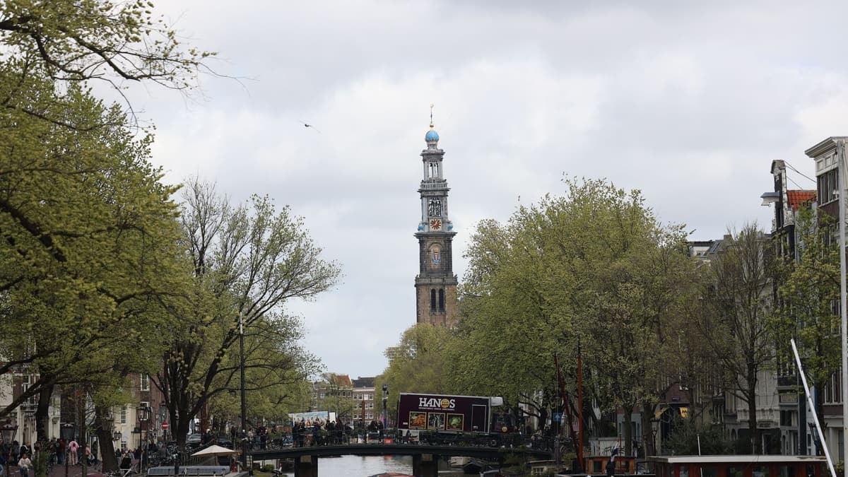 The Prinsengracht and the Westerkerk tower, Amsterdam