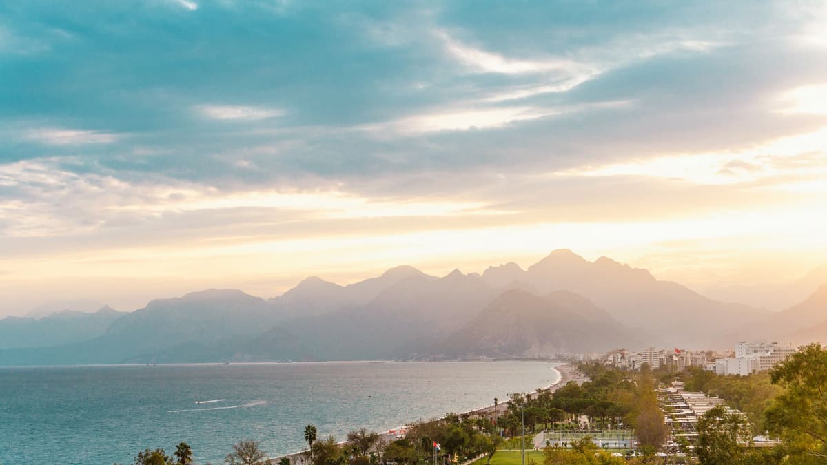 The Taurus Mountains across the bay