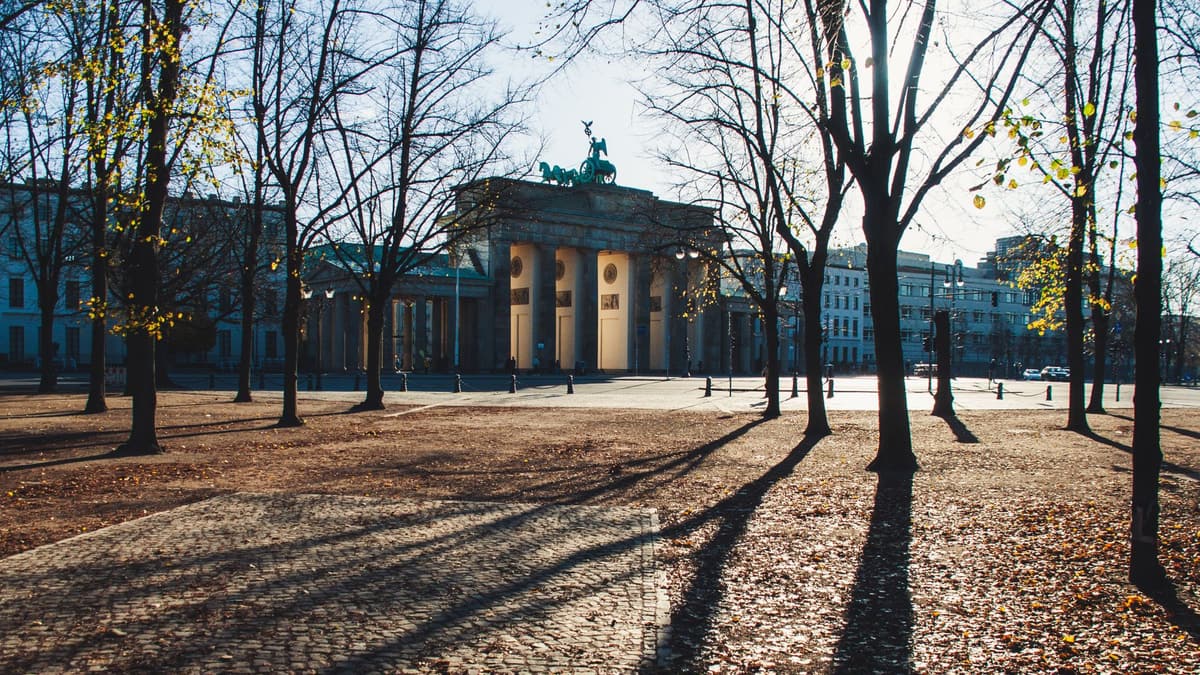 The Brandenburg Gate from the western, Tiergarten side, Berlin