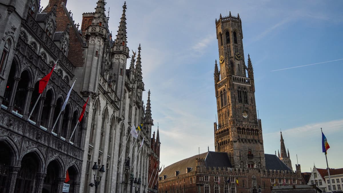 The Belfry rising over the Markt, Bruges