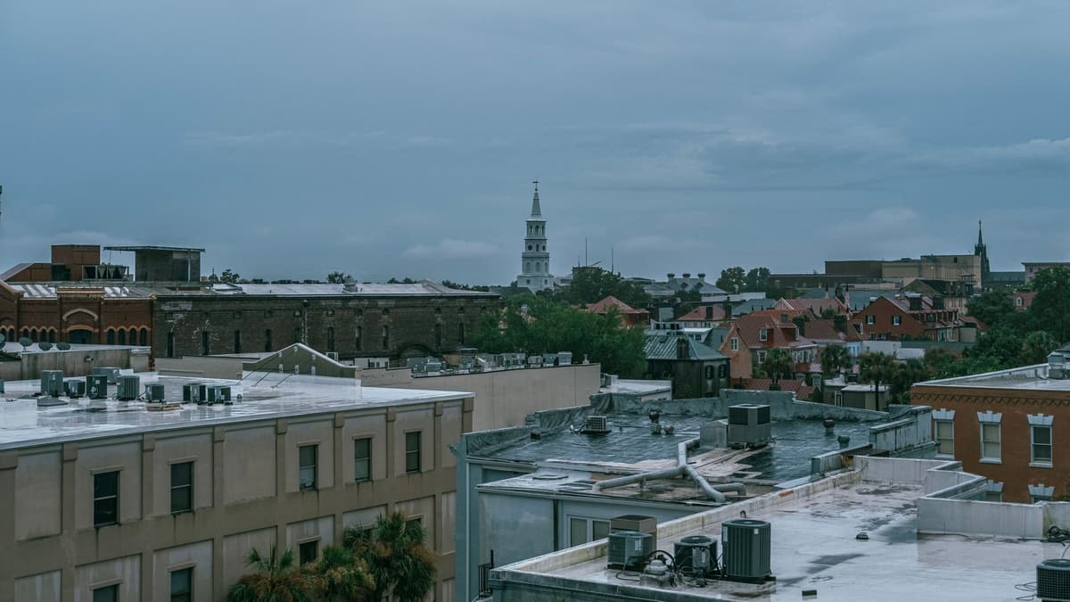 Charleston historic church steeple