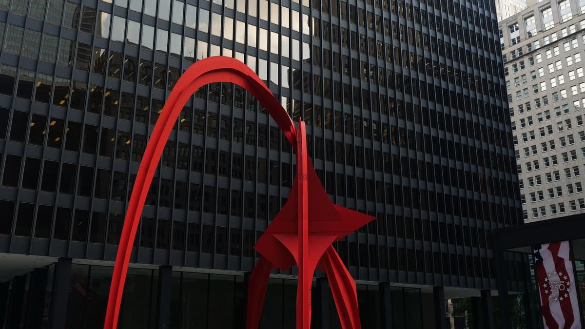 Calder's Flamingo in Federal Plaza on Dearborn Street, Chicago