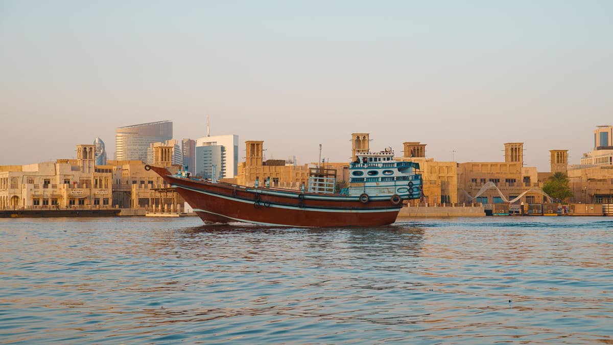 A dhow on Dubai Creek