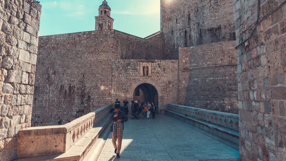 The bridge to Ploče Gate, Dubrovnik