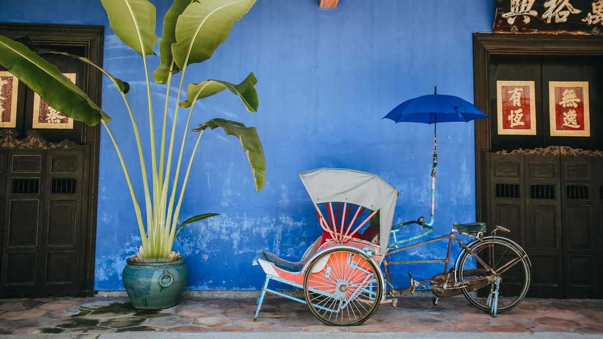 A trishaw in George Town, Penang
