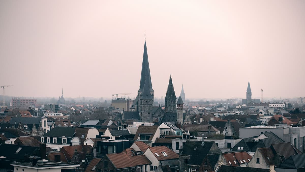 Ghent Graslei medieval houses