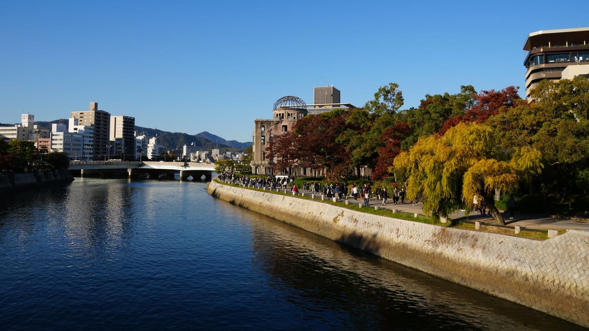 The Motoyasu River beside the Atomic Bomb Dome, Hiroshima