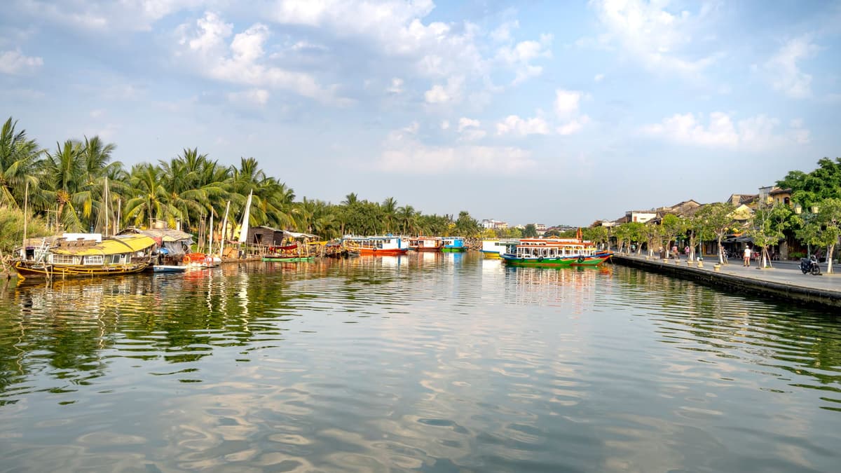 Der Fluss Thu Bồn bei Hội An