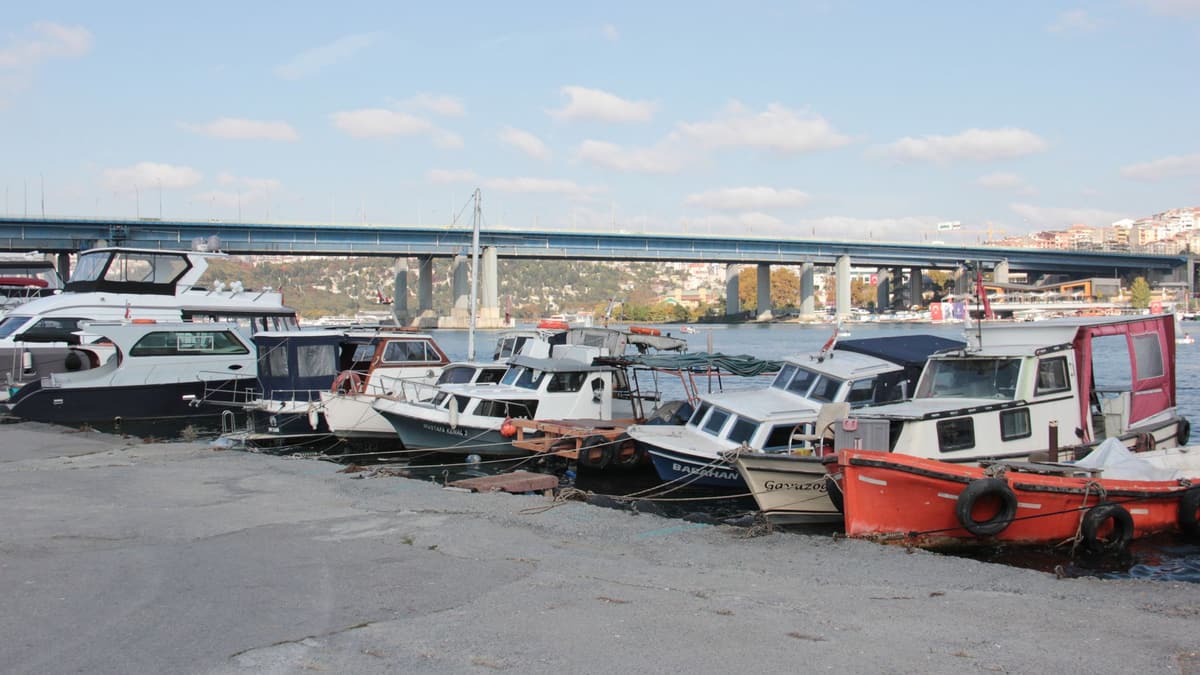 Fishing boats on the Golden Horn at Ayvansaray, Istanbul