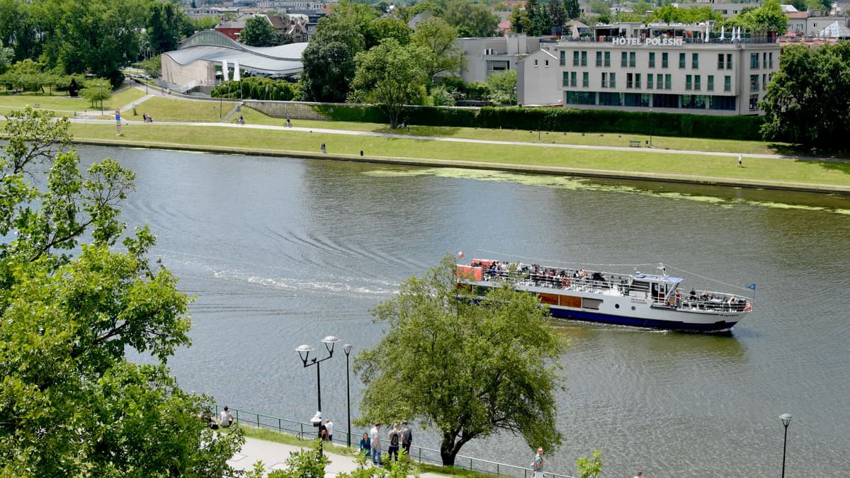 A boat on the Vistula in Kraków