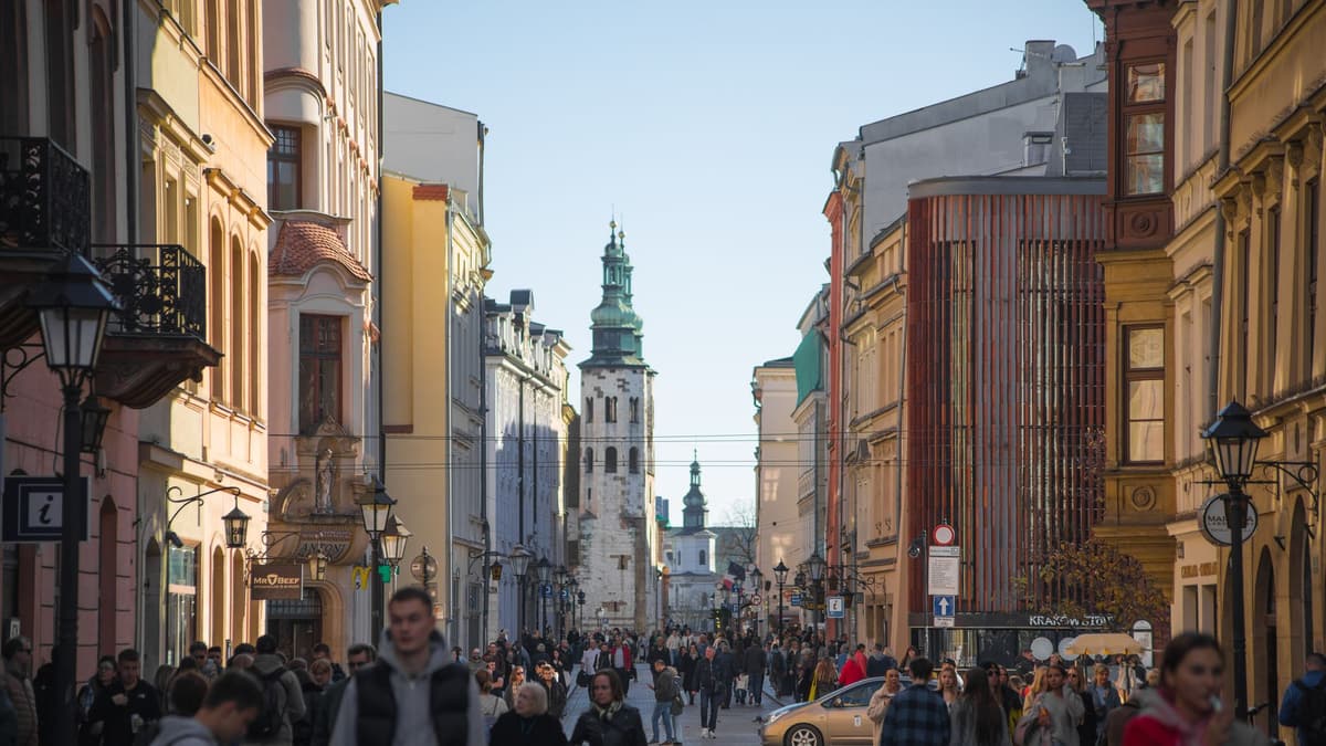 Krakow old town street