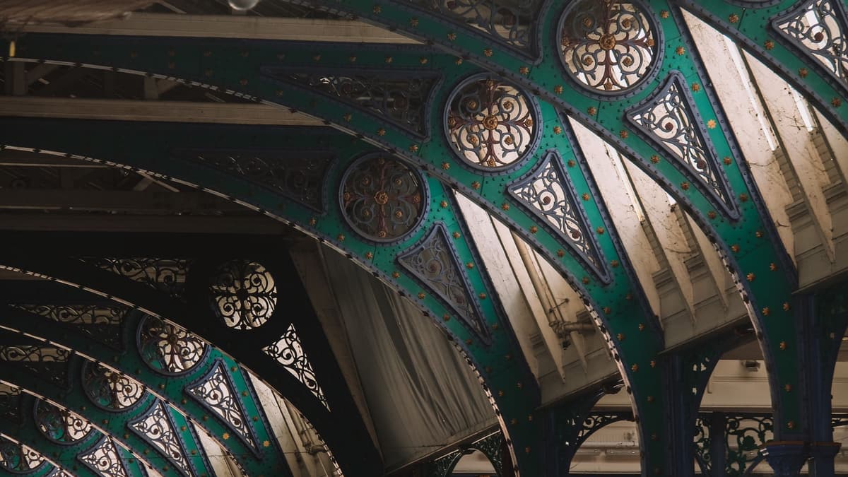 Victorian ironwork at Smithfield Market, near Pye Corner