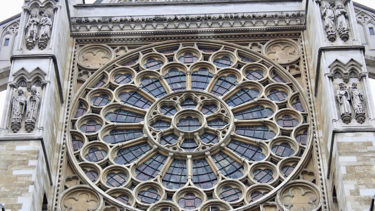 A rose window of Westminster Abbey