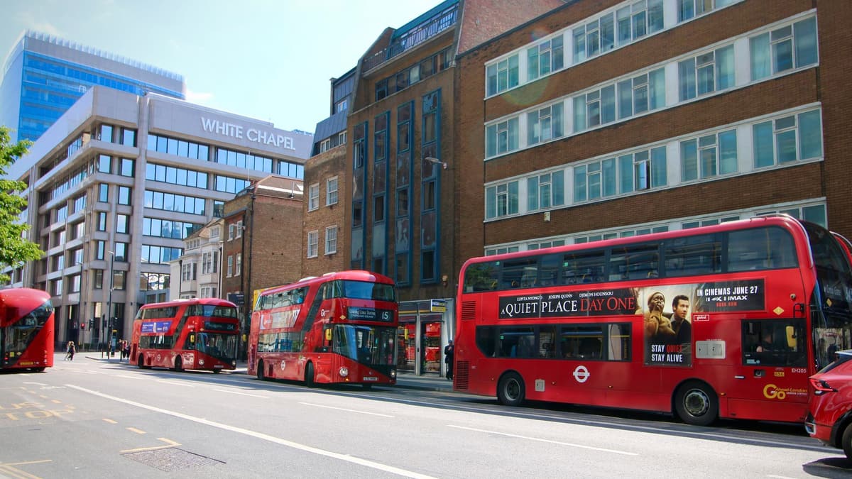 Whitechapel High Street near Aldgate East