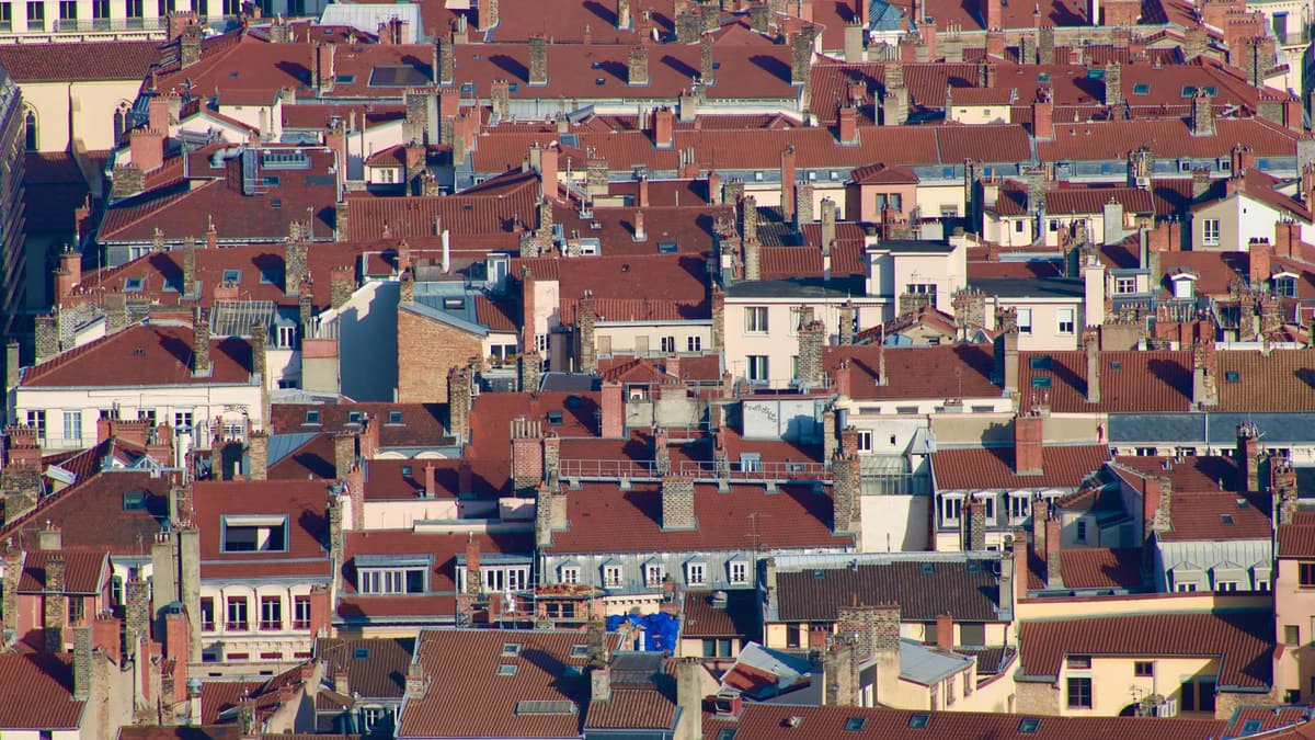 Lyon view from Fourviere France