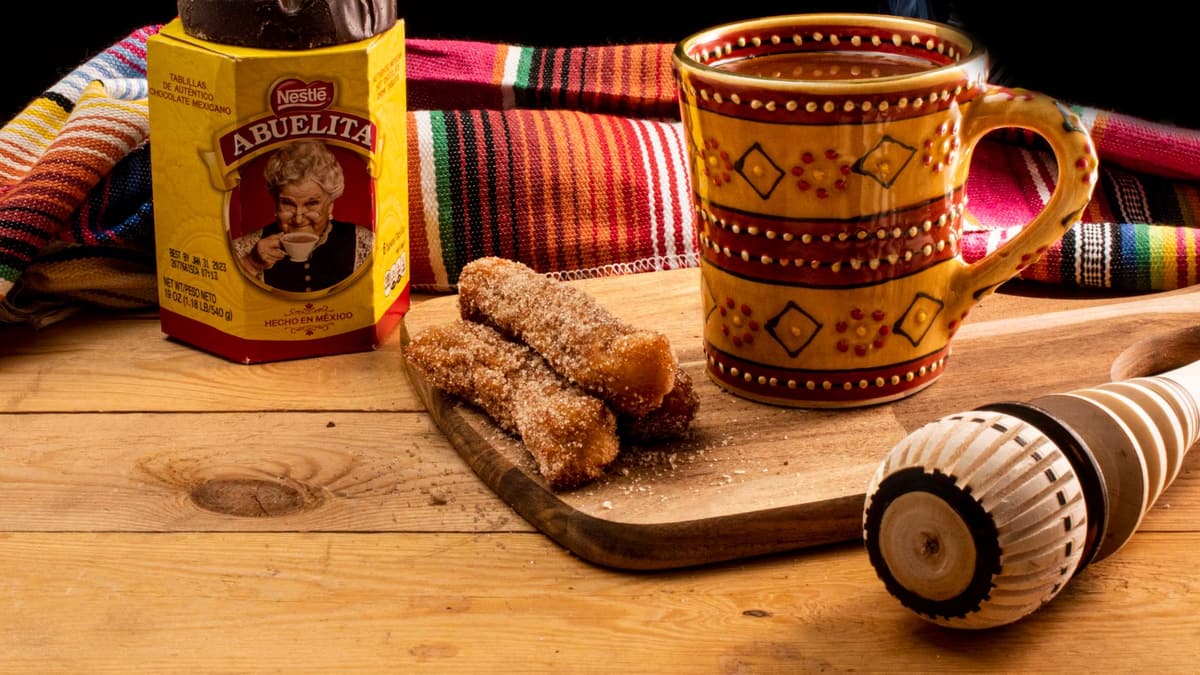 Mexican hot chocolate with churros