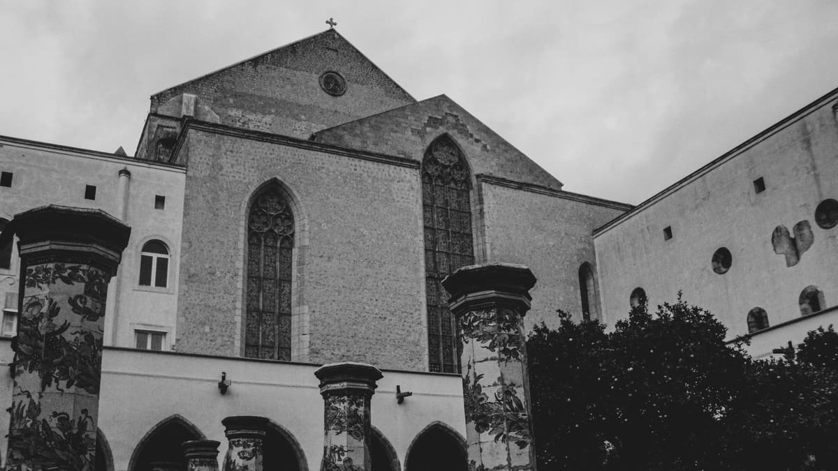 A church front in the historic center of Naples