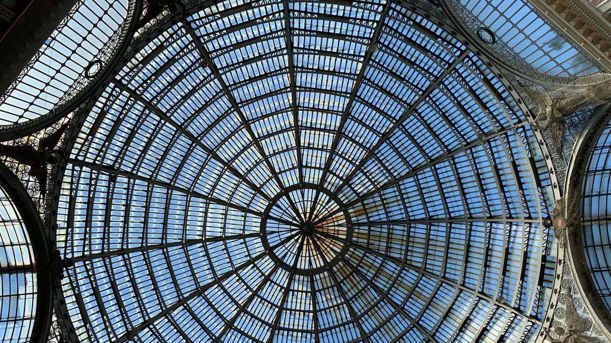 The glass dome of the Galleria Umberto I, Naples