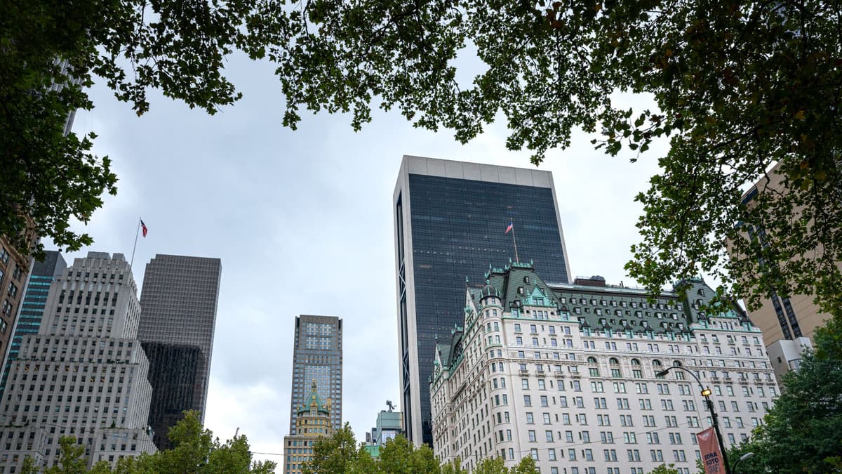 The Plaza Hotel above Grand Army Plaza, New York