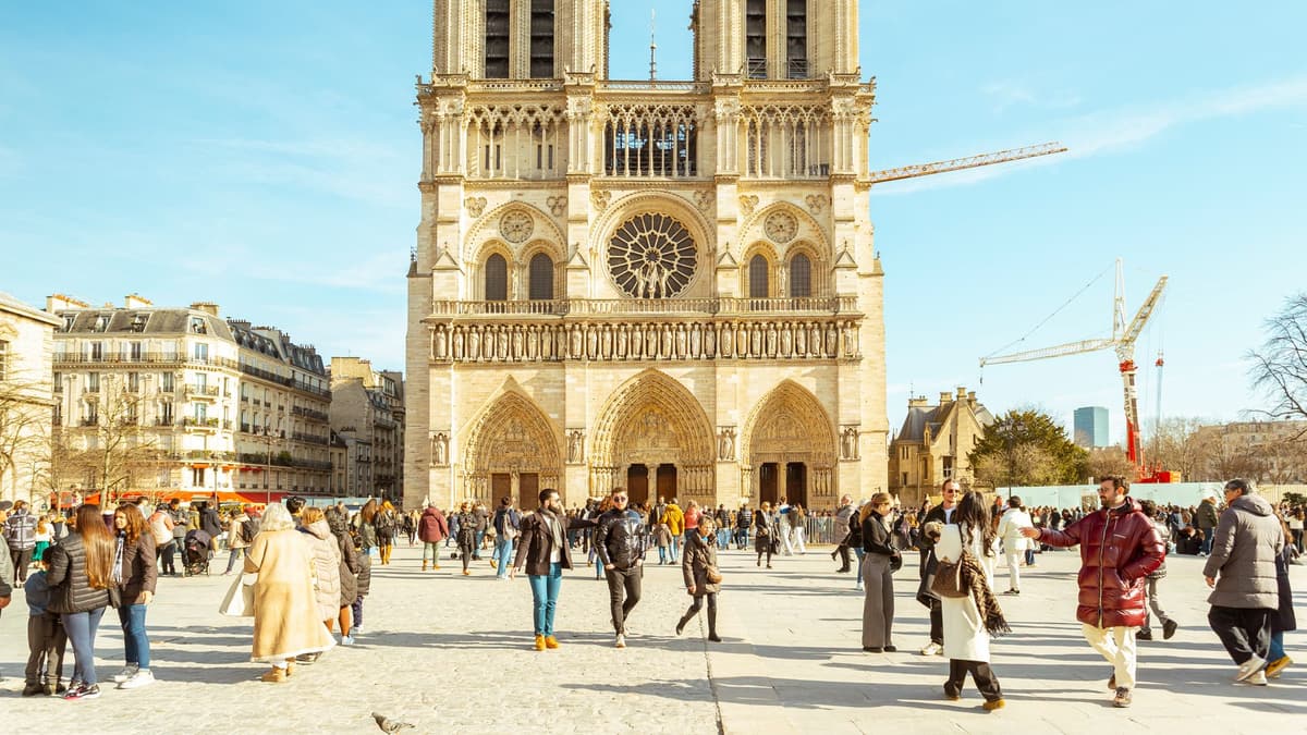 Notre-Dame and the square in front of it, Paris