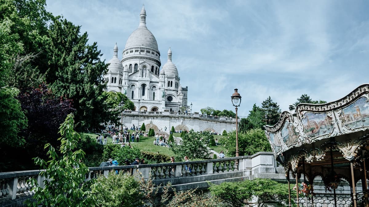 Carousel below Sacré-Cœur, Montmartre, Paris