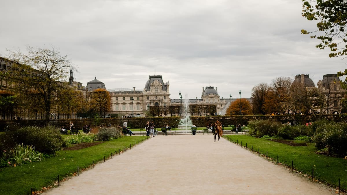 The Tuileries Garden looking toward the Louvre, Paris