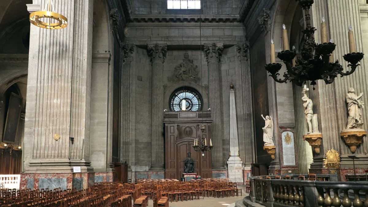 Inside the church of Saint-Sulpice, Paris