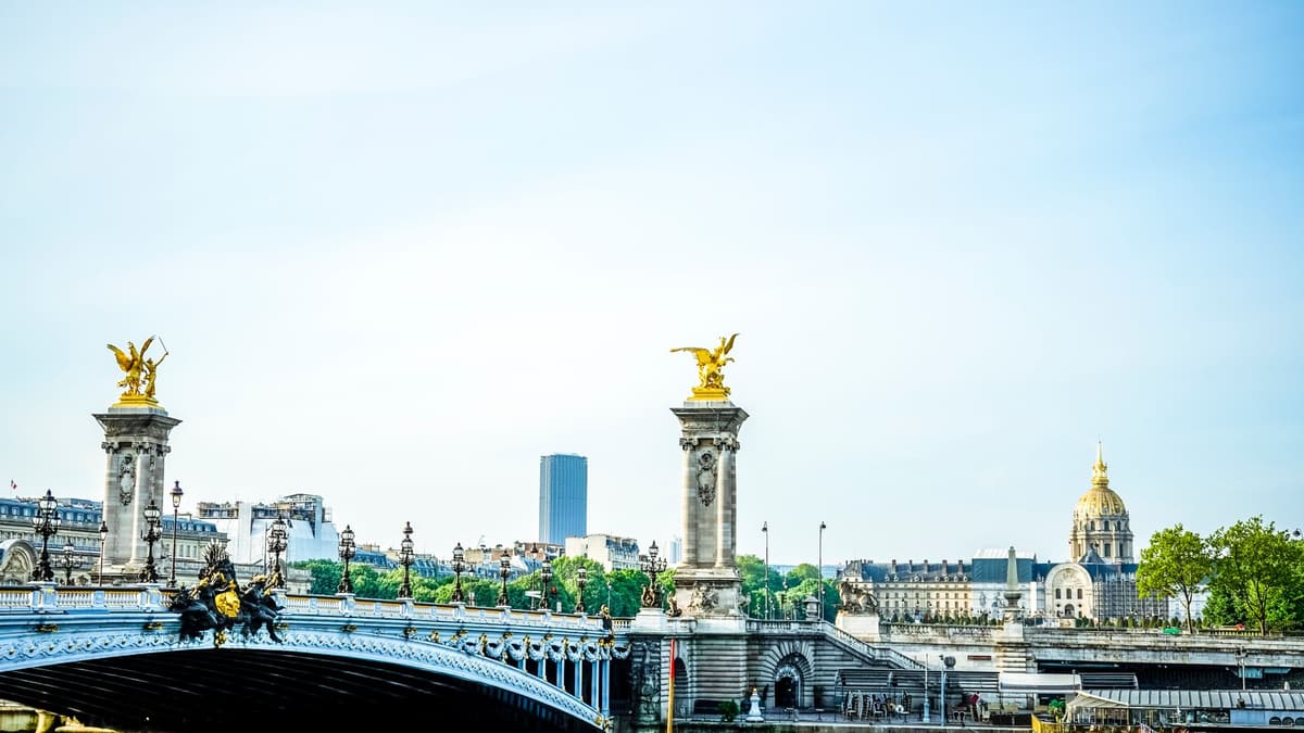 Pont Alexandre III and its gilded statues, Paris