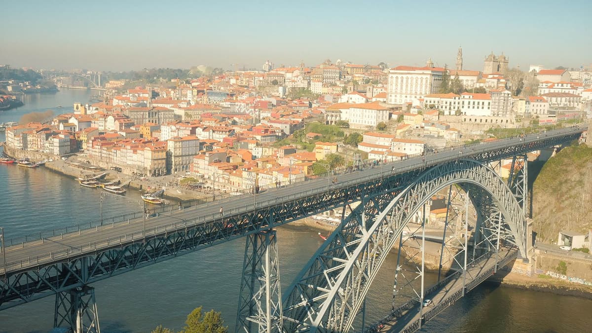 Dom Luis bridge Porto river