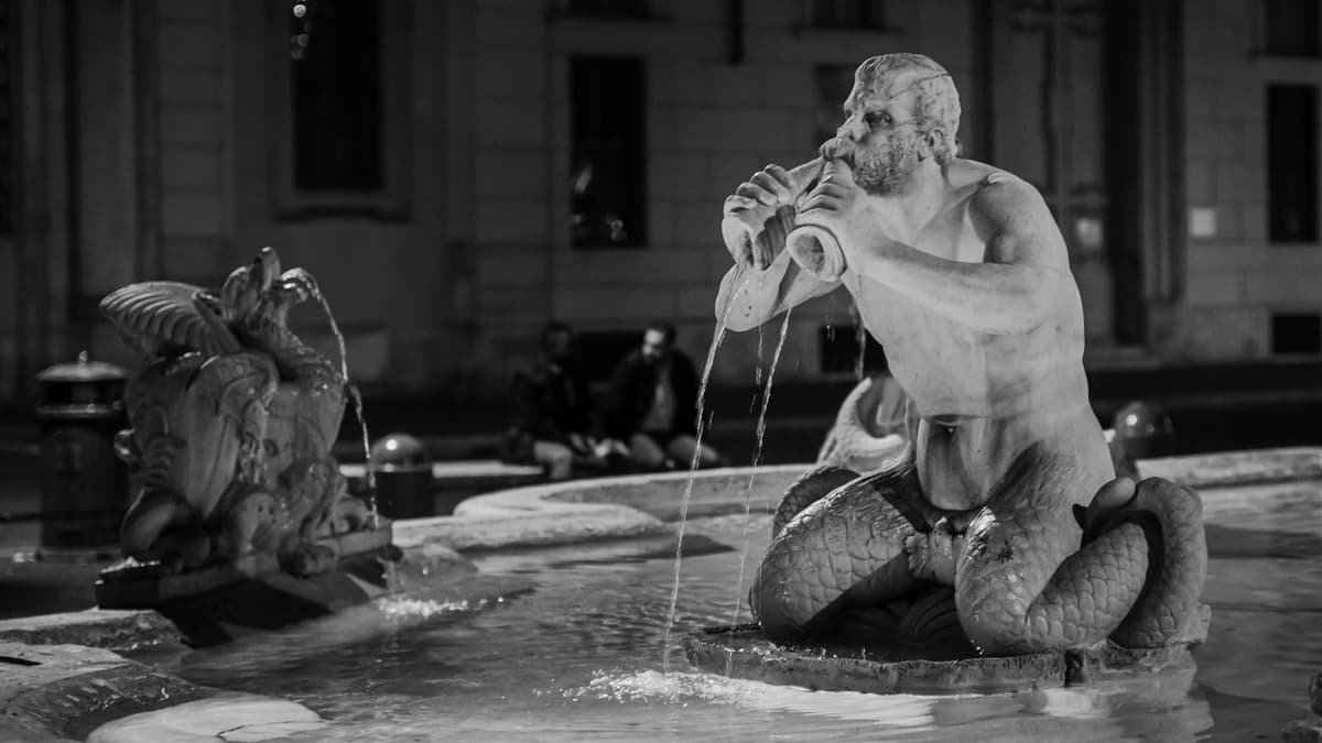 Triton Fountain in Piazza Barberini, Rome