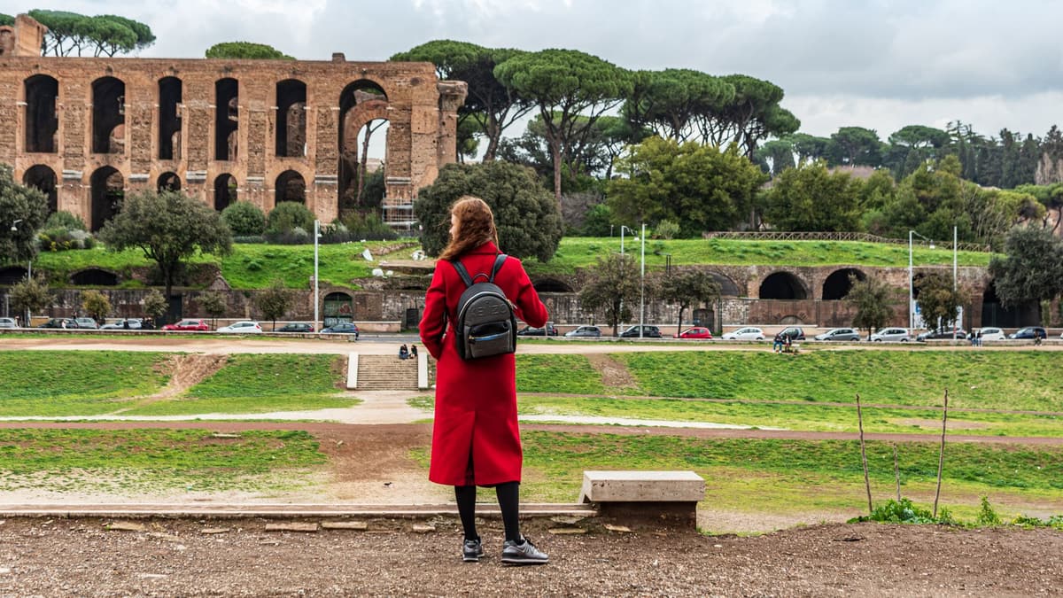 Circus Maximus below the Palatine ruins, Rome