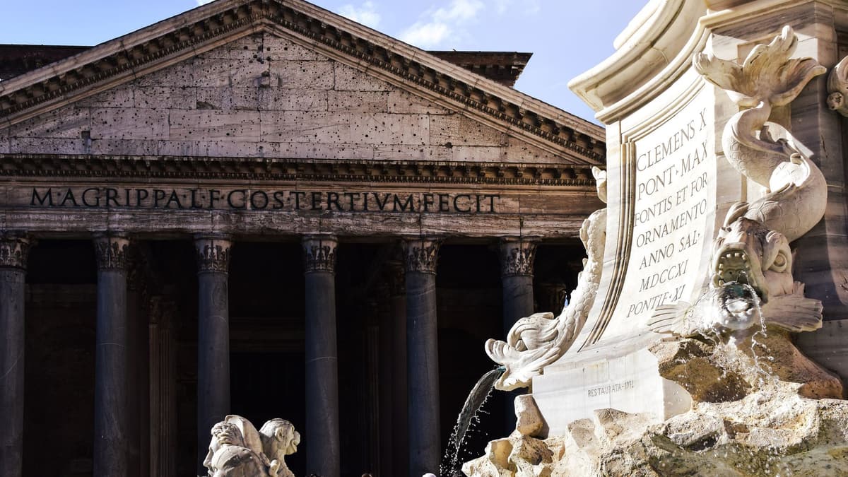 The Pantheon and its fountain, Rome