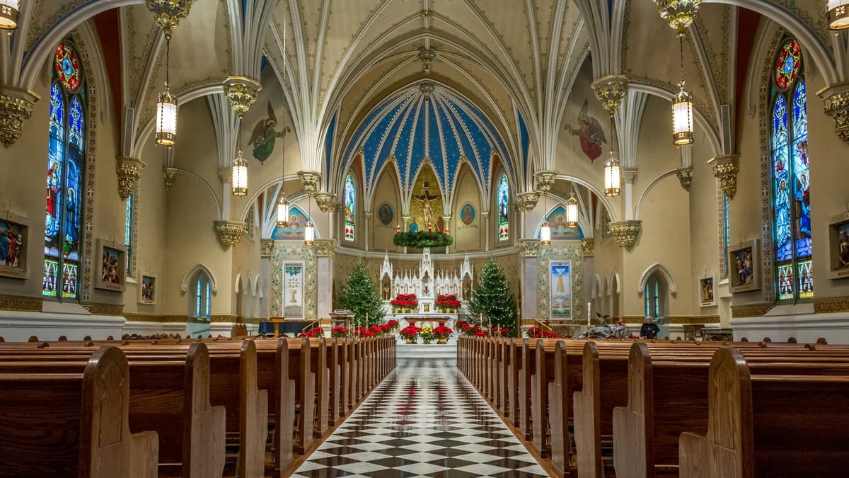 Die Kathedrale St. Johannes der Täufer in Savannah