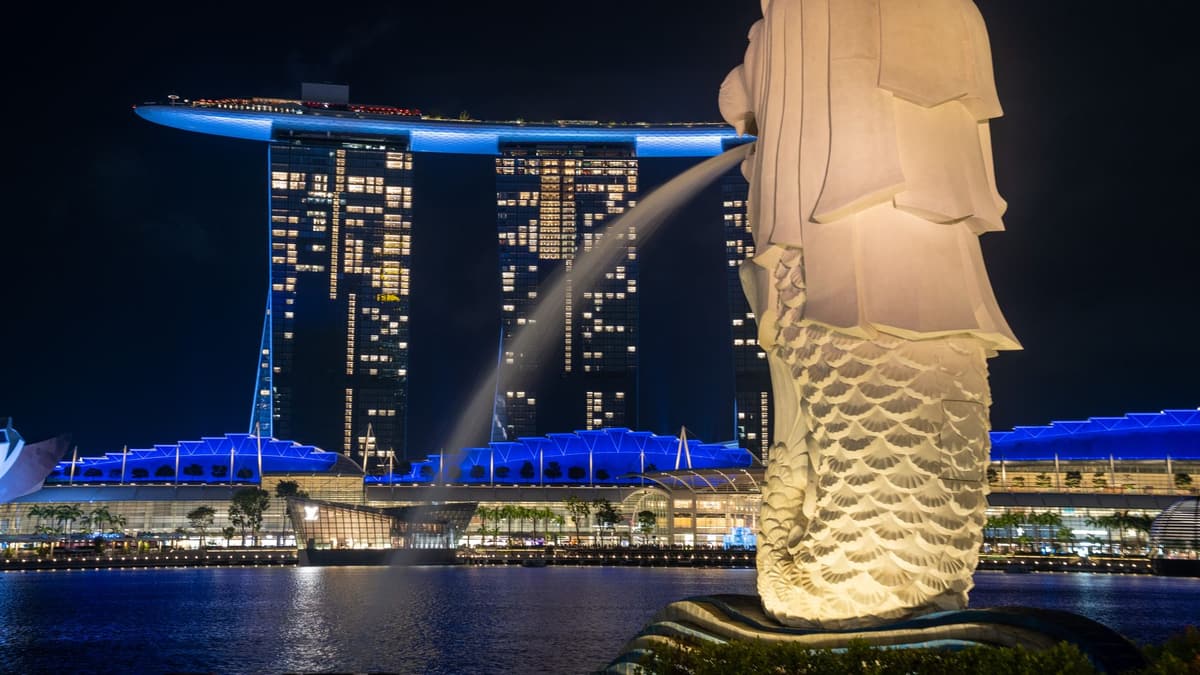 The Merlion and Marina Bay Sands