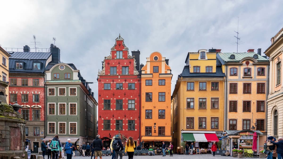 Stockholm Gamla Stan cobbled street Sweden