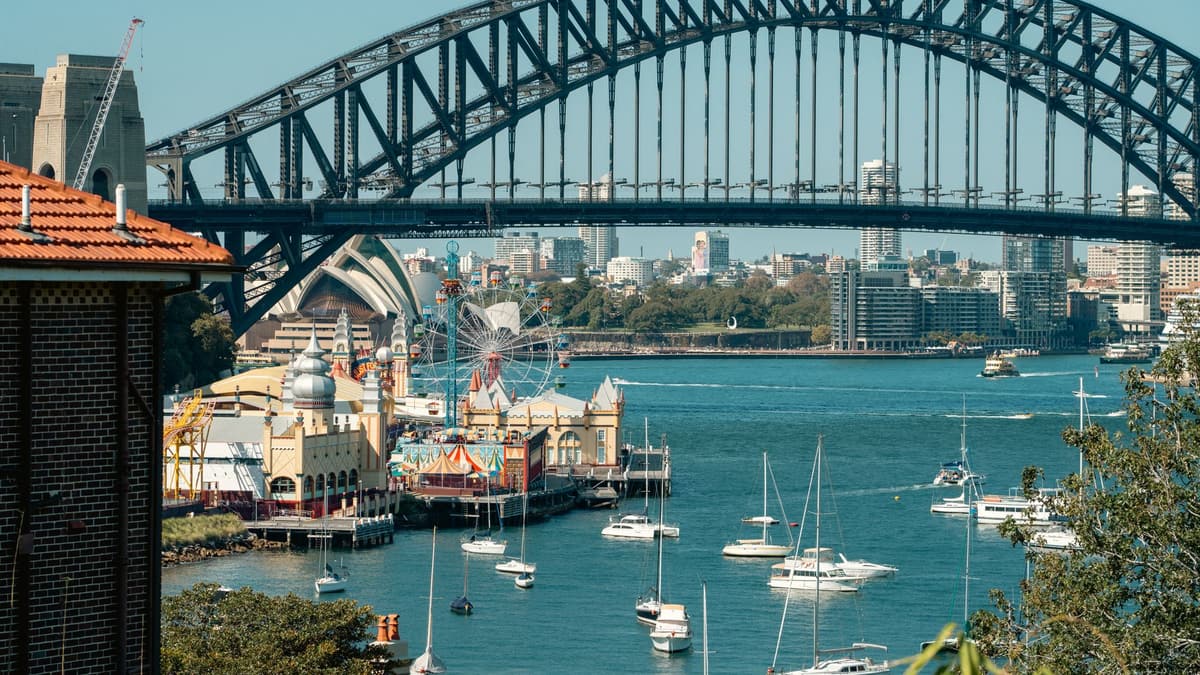 Die Sydney Harbour Bridge vom Nordufer aus