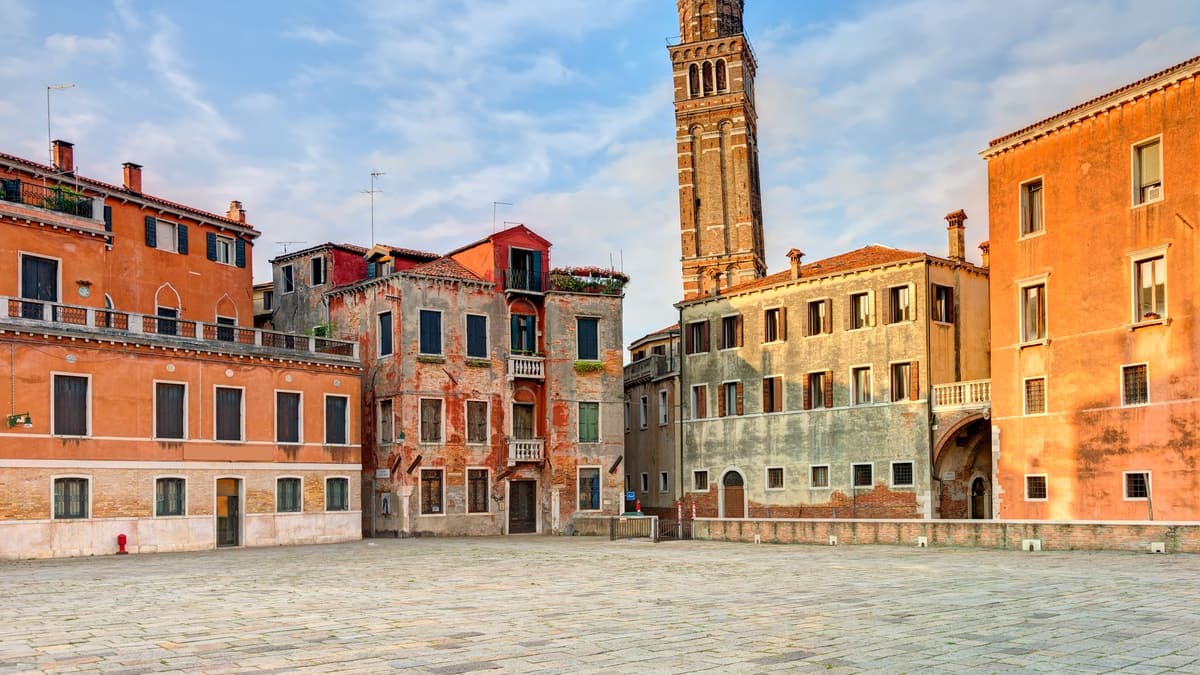 A Venetian campo with its bell tower