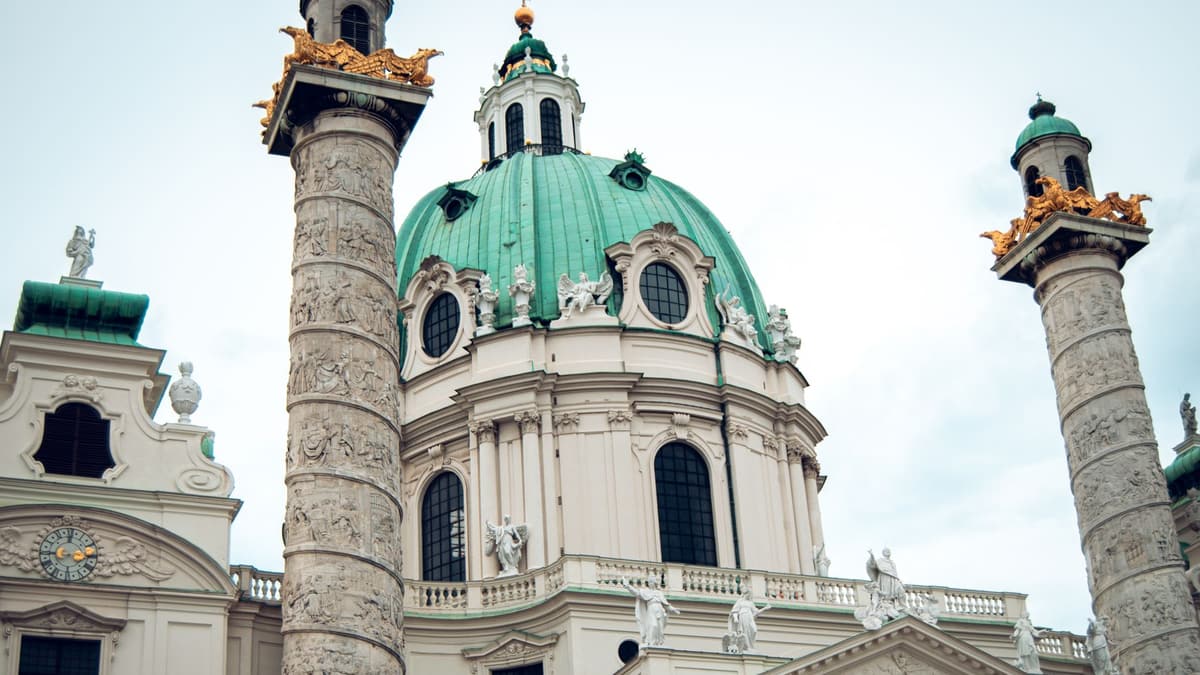The Karlskirche on Karlsplatz, Vienna