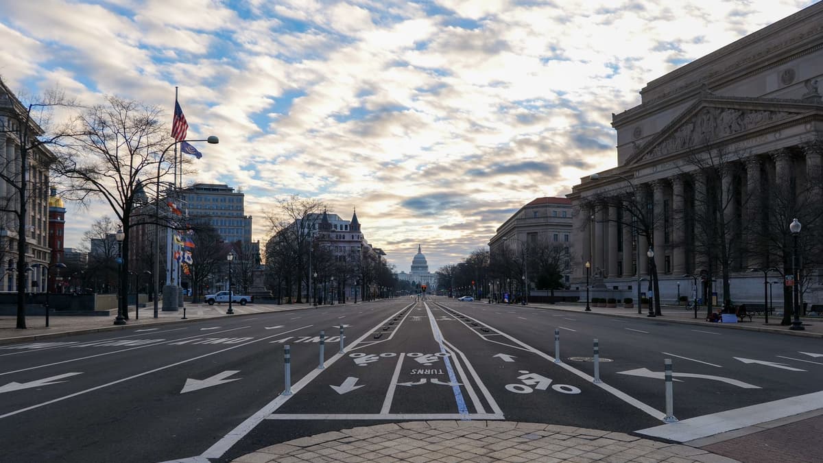 Pennsylvania Avenue looking toward the Capitol, Washington DC
