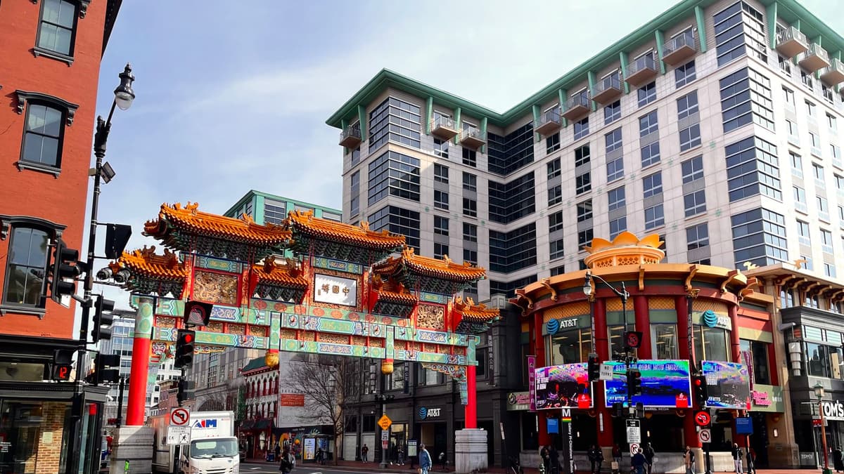 The Friendship Archway on H Street in Chinatown, Washington DC