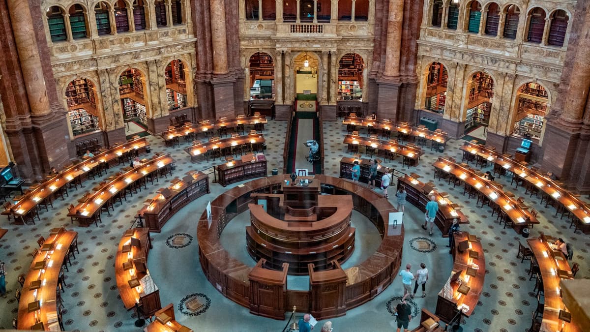 Der Hauptlesesaal der Kongressbibliothek