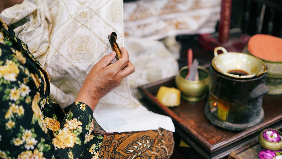 Batik making in Yogyakarta