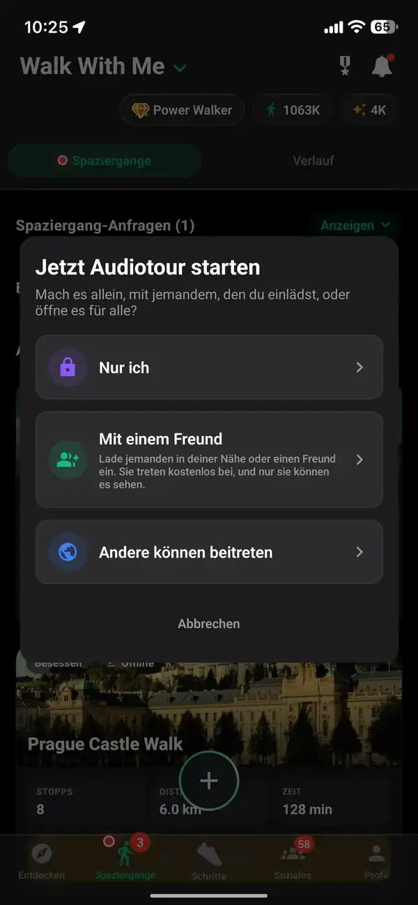 Allein gehen oder jemanden einladen