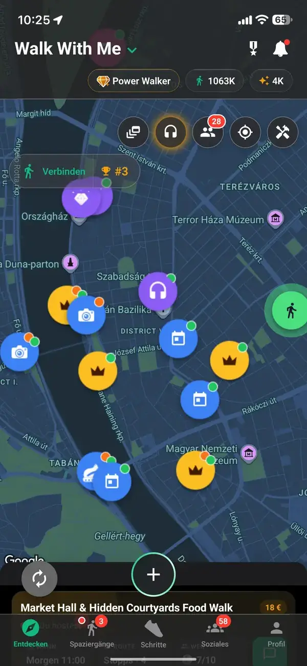 Die Entdeckerkarte mit Spaziergängen in der Nähe