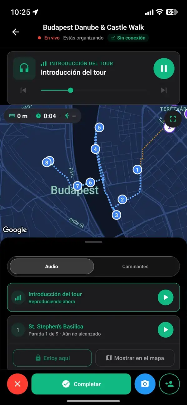 Pulsa reproducir y camina