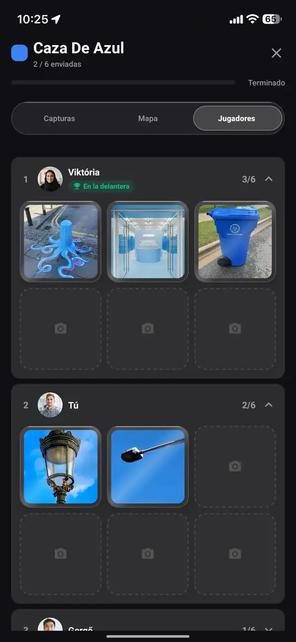 La cuadrícula de fotos compartidas en un juego de Spectrum Walk