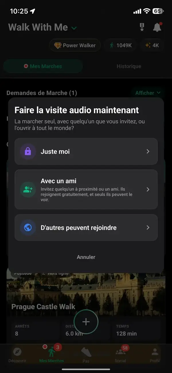 Partez seul ou invitez quelqu'un