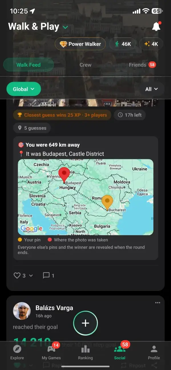 Наскільки далеко твоя мітка була від місця, показано на карті