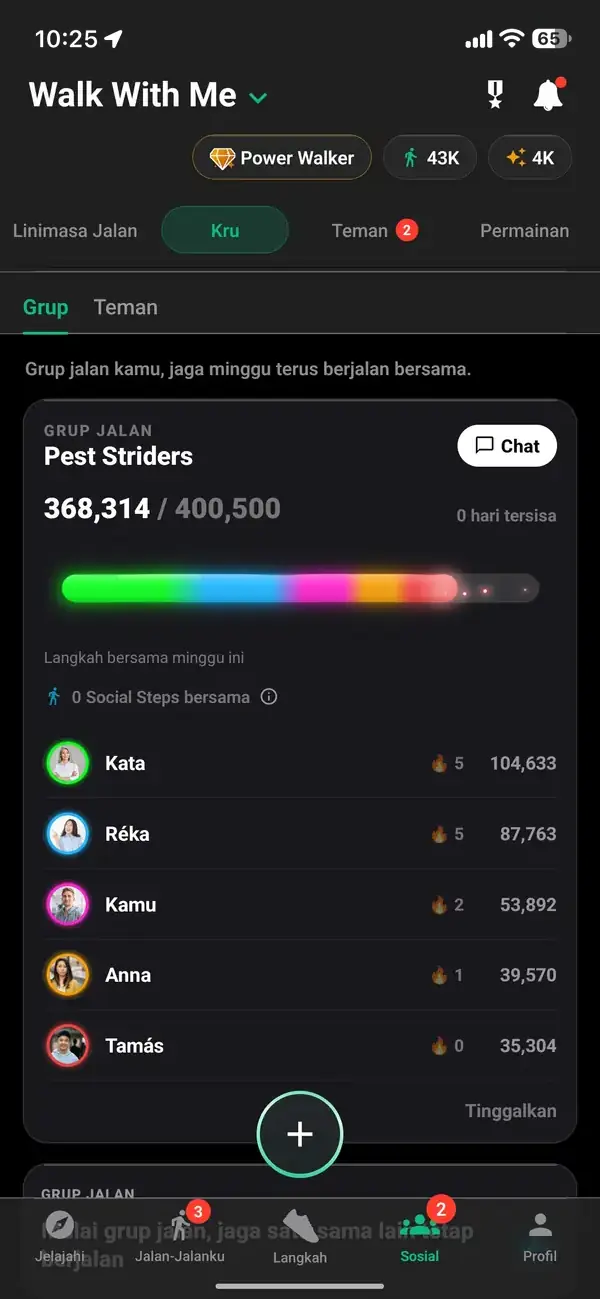 Tujuan mingguan bersama Walk Pack